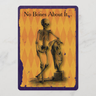 Convite Esqueleto nenhuns ossos sobre ele partido do Dia