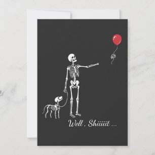 Convite Esqueleto Personalizado e Cachorro Perdeu Balão de