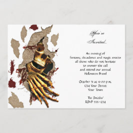 Convite Esqueleto que agarra através do partido do Dia das