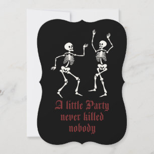 Convite Esqueletos contemporâneos de Halloween