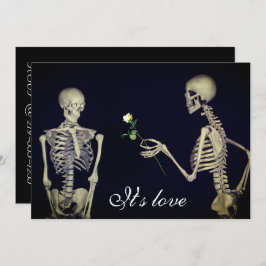Convite Esqueletos no Casamento do Amor
