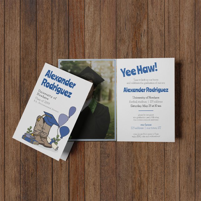 Convite Esquema de inicialização do cowboy do Boné de form (Criador carregado)