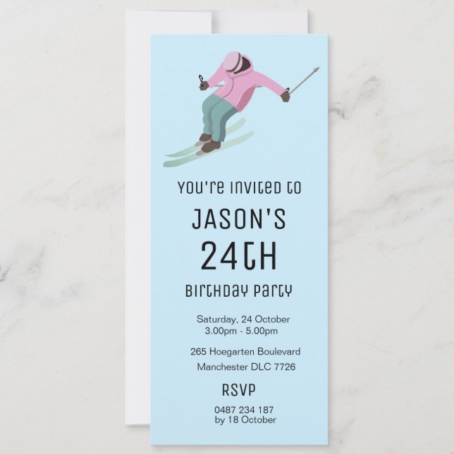 Convite Esqui (Frente)