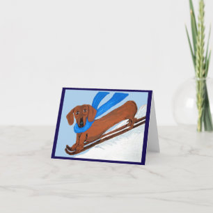 Convite Esqui de Dachshund