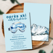 Esqui Pós-Esqui Esportivo Inverno Aquarela Chá de 