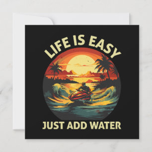 Convite esquiador de Jet Ski clássico