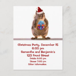 Convite Esquilo bonito e presente do Natal