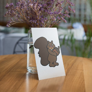 Convite Esquilo com Noz Cute Animal da Floresta