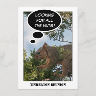 Convite Esquilo de Reunião Familiar Procurando Loucos