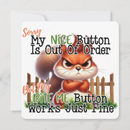 Convite Esquilo Engraçado