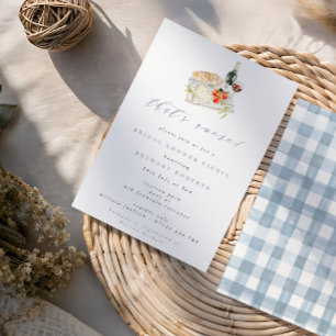 Convite Esse é Amore Wine & Cheese Chá de panela Picnic