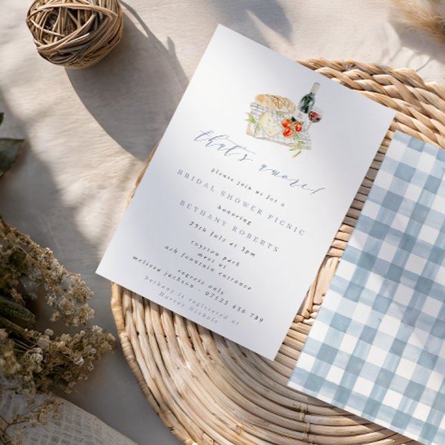 Convite Esse é Amore Wine & Cheese Chá de panela Picnic (Criador carregado)