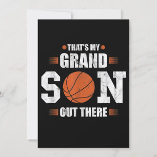 Convite Esse é meu neto lá fora presente de basquete para