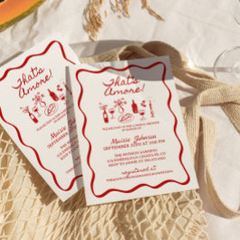 Convite Esse é um Chá de panela de Borda Onda Italiano