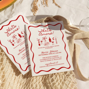 Convite Esse é um Chá de panela de Borda Onda Italiano