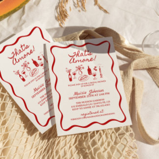 Convite Esse é um Chá de panela de Borda Onda Italiano