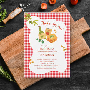 Convite Esse é um Chá de panela de Tema Italiano