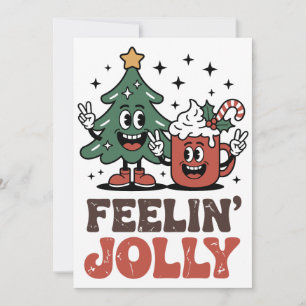 Convite Esta É A Época De Natal Árvore Santa Café