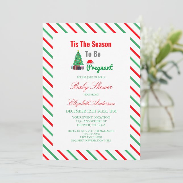 Convite Esta É A Razão Para Estar Grávida Chá de fraldas (Em pé/Frente)