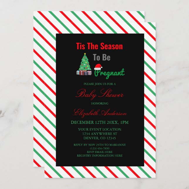 Convite Esta É A Razão Para Estar Grávida Chá de fraldas (Frente/Verso)