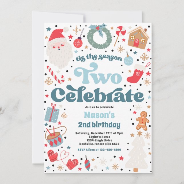 Convite Esta é a segunda temporada celebra o aniversário d (Frente)