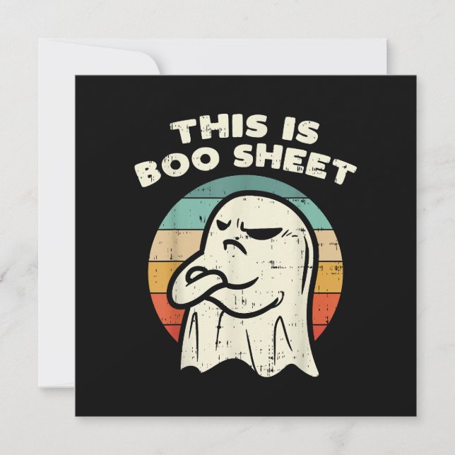 Convite Esta é uma Folha Fantasma Boo  (Frente)