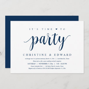 Convite Está na hora de festejar, moderno e Poste elogio