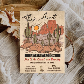 Convite Esta não é a minha primeira Festa de aniversário d