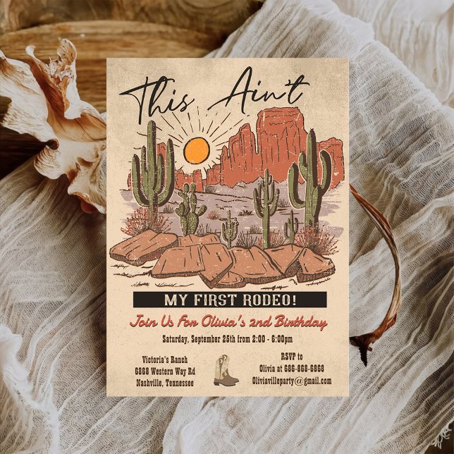 Convite Esta não é a minha primeira Festa de aniversário d (Criador carregado)