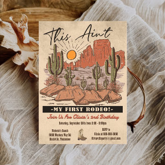 Convite Esta não é a minha primeira Festa de aniversário d