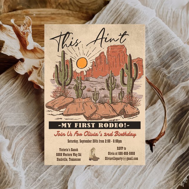 Convite Esta não é a minha primeira Festa de aniversário d (Criador carregado)