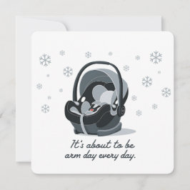 Convite Está prestes a ser o dia do braço todo dia, bebê e