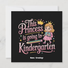 Convite Esta Princesa Vai para o Juízo do Jardim de Infânc