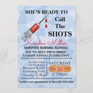 Convite Está pronta para chamar os tiros que nutre a