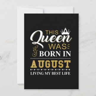 Convite Esta Rainha Nasceu Em Agosto Presente De Aniversár