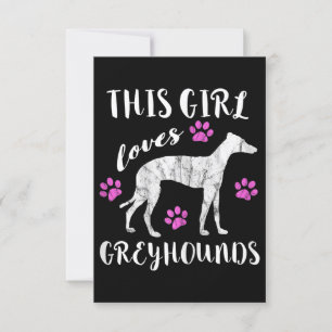 Convite Esta Rapariga Ama Galgos Galgo Italiano Cão