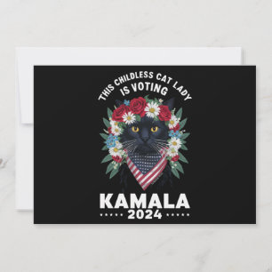 Convite Esta Senhora Gata Sem Filhos Está Votando Kamala