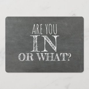 Convite Está você dentro ou que proposta engraçada da dama