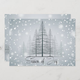 Convite Estação de Caligrafia Moderna de Joy Winter Trees