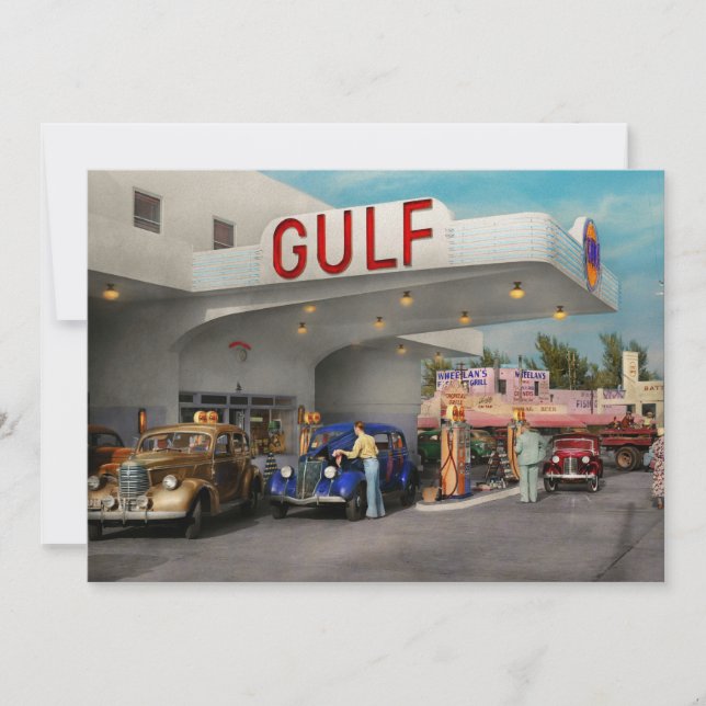 Convite Estação de Gás - A viagem rodoviária americana de  (Frente)