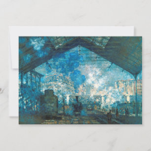 Convite Estação de trem de Saint Lazare por Claude Monet