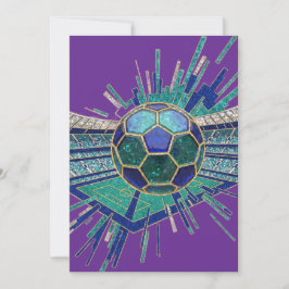 Convite Estádio de Futebol Mosaico Explosão Abstrata Copa