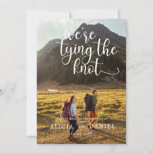 Convite Estamos a casando 2 Código QR de Foto Salvar a Dat