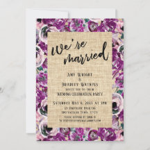Estamos Casados Pintura Rosa Floral Receção em Bur
