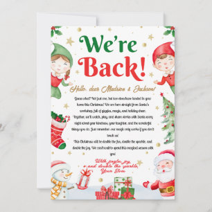Convite Estamos de Volta Carta de Chegada do Elfo Natal