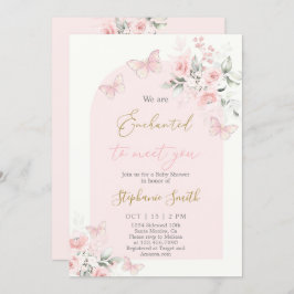 Convite Estamos Encantados a conhecê-la Chá de fraldas