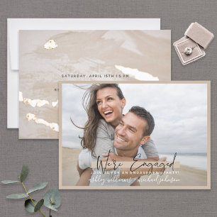 Convite Estamos engajados com o Noivado Dourado