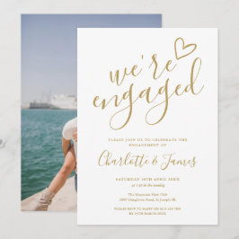 Convite Estamos Engajados Festa de Engajamento Foto Chic D