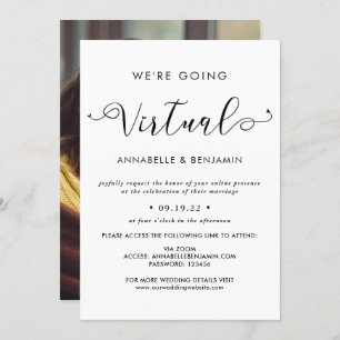 Convite Estamos Indo Para A Foto De Casamento Virtual