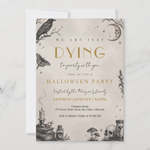 Convite Estamos Morrendo de Querer Festa Gótica de Hallowe